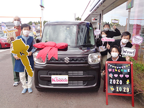 笑顔の納車式 軽自動車の専門店ケイバッカ