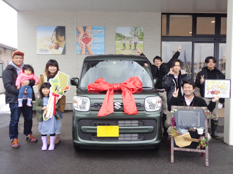 笑顔の納車式 軽自動車の専門店ケイバッカ